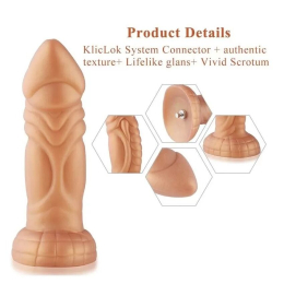Силіконовий дилдо Hismith Slightly Curved Silicone Dildo Monster Series - - фото №3