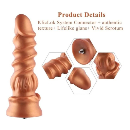 Силіконовий дилдо Hismith Spiral Grain Silicone Dildo Monster Series - - фото №3