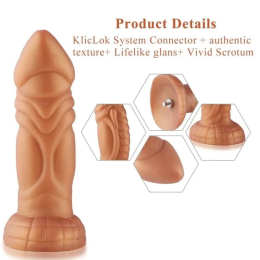 Силіконовий дилдо з вібрацією Hismith Slightly Curved Vibrating Silicone Dildo Monster Series - - фото №4