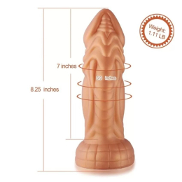 Силіконовий дилдо з вібрацією Hismith Slightly Curved Vibrating Silicone Dildo Monster Series - - фото №2