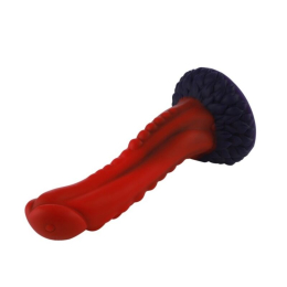 Силіконовий дилдо Hismith 8.35" Curved Silicone Dildo Red Monster Series - - фото №3