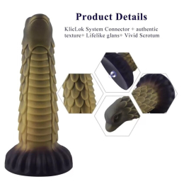 Силіконовий дилдо Hismith 8.5" Squama Beast Silicone Dildo Monster Series - - фото №3