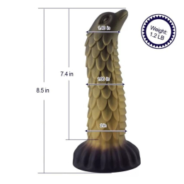 Силіконовий дилдо Hismith 8.5" Squama Beast Silicone Dildo Monster Series - - фото №2