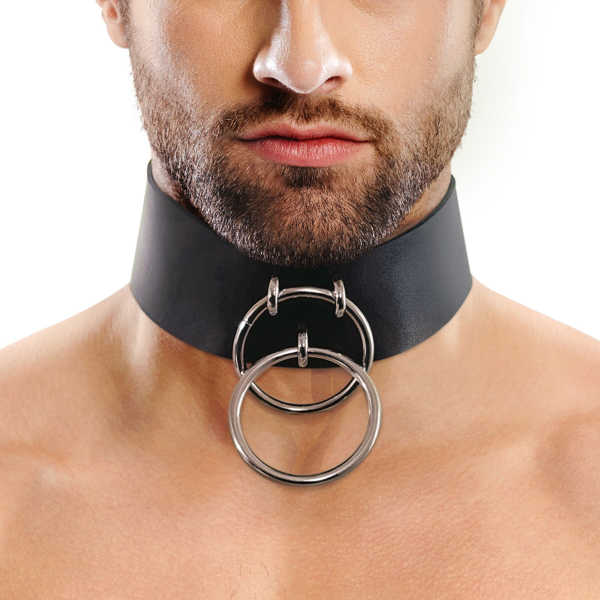 Чоловічий чокер із натуральної шкіри Art of Sex - Zane Collar 