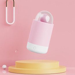 Вібратор-цукерка на паличці KISSTOY Pink Pop, зарядний кейс-нічник, 10 режимів вібрації - - фото №7