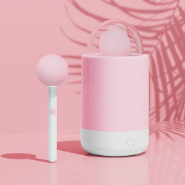 Вібратор-цукерка на паличці KISSTOY Pink Pop, зарядний кейс-нічник, 10 режимів вібрації - - фото №6