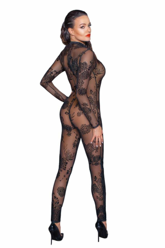 Бодістокінг Noir Handmade F237 Long tulle overall - 3XL - фото №2