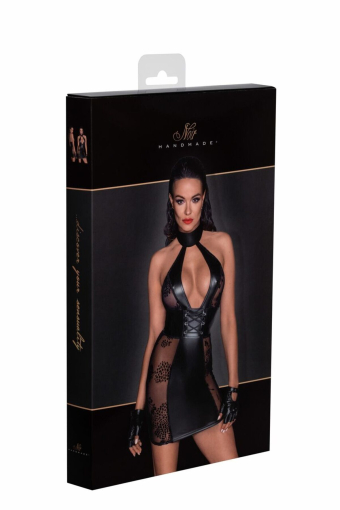 Сукня Noir Handmade F238 Short tulle dress with powerwetlook inserts - L - фото №6