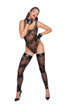Боді Noir Handmade F242 Tulle body with patterned flock embroidery - S Боді Noir Handmade F242 Tulle body with patterned flock embroidery - S - фото №4