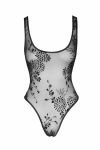 Боді Noir Handmade F242 Tulle body with patterned flock embroidery - XL Боді Noir Handmade F242 Tulle body with patterned flock embroidery - XL - фото №6