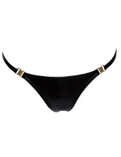 Трусики Noir Handmade P008 Powerwetlook panty with gold clasp - L - - фото №4
