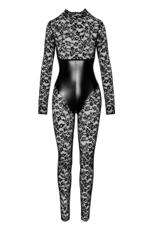 (SALE) Комбінезон Noir Handmade F299 Enigma lace catsuit with underbust bodice - S - - фото №5
