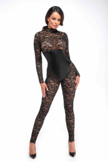 (SALE) Комбінезон Noir Handmade F299 Enigma lace catsuit with underbust bodice - M - - фото №4