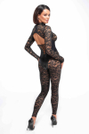 Комбінезон Noir Handmade F299 Enigma lace catsuit with underbust bodice - XXL Комбінезон Noir Handmade F299 Enigma lace catsuit with underbust bodice - XXL - фото №3