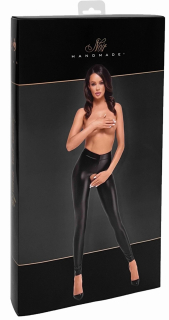 Легінси Noir Handmade F304 Taboo, M, black, під латекс, відкриті сідниці та промежина - - фото №6