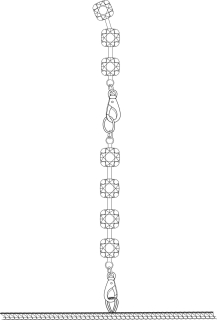 Комбінезон Noir Handmade F306 Mirage catsuit with jewelry rhinestone chain adorning the back - XL - - фото №7