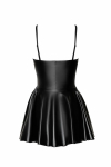 Сукня Noir Handmade F308 Dreamer, XL, міні, під латекс, відкриті плечі, спідниця кльош, блискавка спереду - фото №6