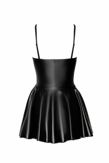 Сукня Noir Handmade F308 Dreamer, XL, міні, під латекс, відкриті плечі, спідниця кльош, блискавка спереду - - фото №6