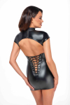 (SALE) Сукня Noir Handmade F309 Fantasy wetlook mini dress with lace up back - M (SALE) Сукня Noir Handmade F309 Fantasy wetlook mini dress with lace up back - M - фото №3