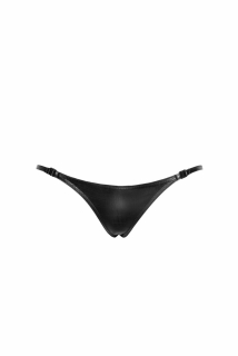 Трусики Noir Handmade P012 Wild crocodile wetlook thong with double opening - L - - фото №5