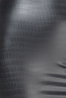 Трусики Noir Handmade P012 Wild crocodile wetlook thong with double opening - XXL - - фото №4