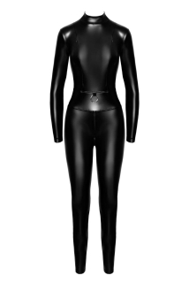 Комбінезон Noir Handmade F319 Caged wetlook catsuit with zippers and ring - 3XL - - фото №5