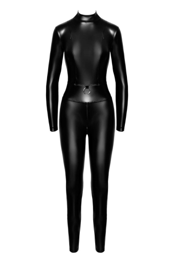 Комбінезон Noir Handmade F319 Caged wetlook catsuit with zippers and ring - 3XL - фото №5