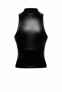 Топ Noir Handmade F324 Glam wetlook top with vinyl corset - XL - - фото №5