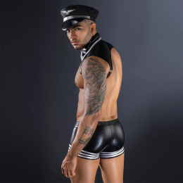 Чоловічий еротичний костюм пілота JSY «Чарівний Вільям» One Size, топ, шорти, кепка - - фото №5