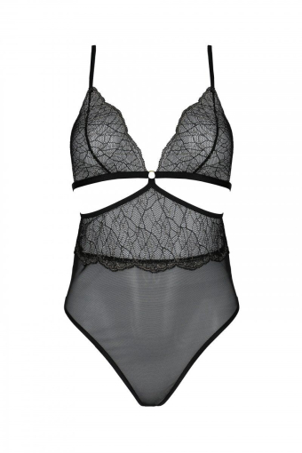Боді Passion AMBERLY BODY black, XXL/XXXL, відкрита спина, низ стрінги №3