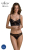 Комплект Passion DROSERA SET black, XXL/XXXL, сітка+мереживо, бюстьє та трусики танга - фото