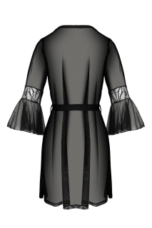 Пеньюар Passion LEAFA PEIGNOIR black S/M - ECO Passion - - фото №4