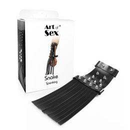 Шкіряна БДСМ рукавичка-хлист Art of Sex - Snake - - фото №3