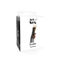 Шкіряна БДСМ рукавичка-хлист Art of Sex - Snake - - фото №4