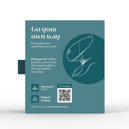 Вакуумний кліторальний стимулятор Womanizer Liberty 2 Dark Petrol, 8 режимів, магнітна кришечка - - фото №11