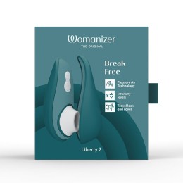 Вакуумний кліторальний стимулятор Womanizer Liberty 2 Dark Petrol, 8 режимів, магнітна кришечка - - фото №10