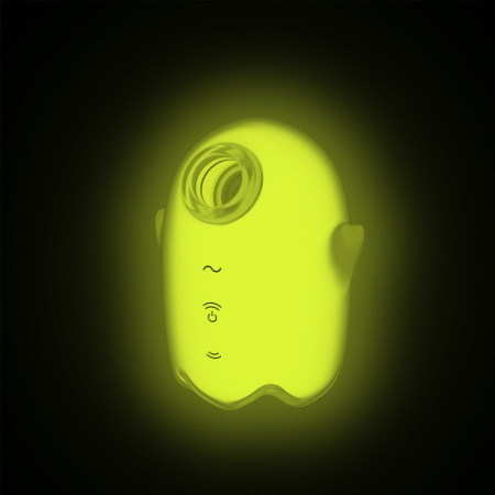 Вакуумний кліторальний стимулятор з вібрацією Satisfyer Glowing Ghost Yellow, світиться в темряві - фото №6