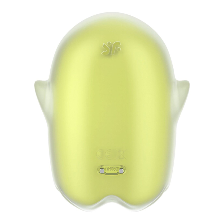 Вакуумний кліторальний стимулятор з вібрацією Satisfyer Glowing Ghost Yellow, світиться в темряві - фото №5