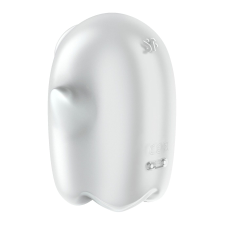 Вакуумний кліторальний стимулятор з вібрацією Satisfyer Glowing Ghost White, світиться в темряві - фото №4