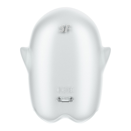 Вакуумний кліторальний стимулятор з вібрацією Satisfyer Glowing Ghost White, світиться в темряві - фото №5