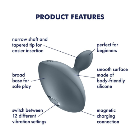 Анальна вібропробка Satisfyer Booty Absolute Beginners 4, для початківців, ввідна частина 3 см №5