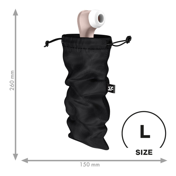 Мішечок для зберігання іграшок Satisfyer Treasure Bag L Black - фото