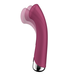 Вібратор з ротацією Satisfyer Spinning G-Spot 1 Red, плоский майданчик для стимуляції точки G - - фото №2