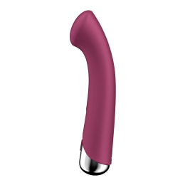 Вібратор з ротацією Satisfyer Spinning G-Spot 1 Red, плоский майданчик для стимуляції точки G - - фото №3