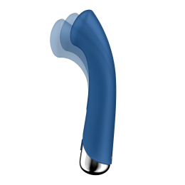 Вібратор з ротацією Satisfyer Spinning G-Spot 1 Blue, плоский майданчик для стимуляції точки G - - фото №2