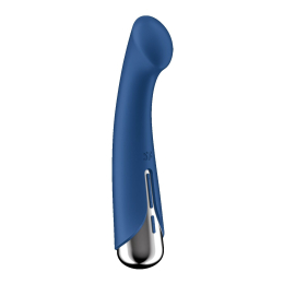 Вібратор з ротацією Satisfyer Spinning G-Spot 1 Blue, плоский майданчик для стимуляції точки G - - фото №5