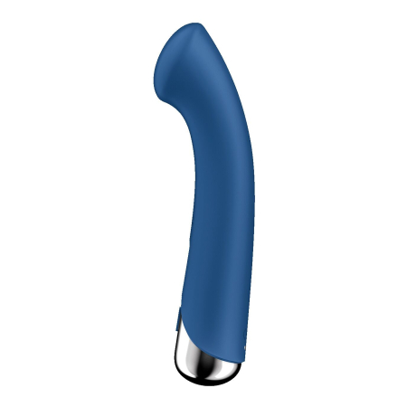 Вібратор з ротацією Satisfyer Spinning G-Spot 1 Blue, плоский майданчик для стимуляції точки G №3