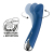 Вібратор з ротацією Satisfyer Spinning G-Spot 1 Blue, плоский майданчик для стимуляції точки G - фото