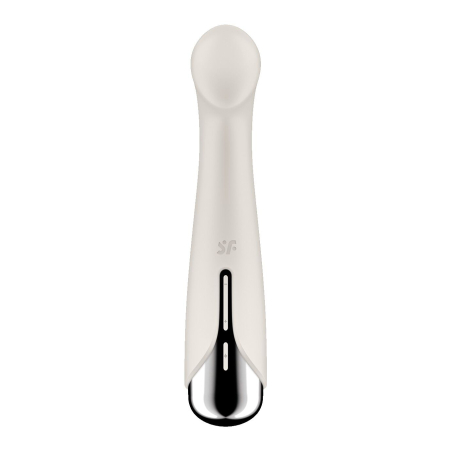 Вібратор з ротацією Satisfyer Spinning G-Spot 1 Beige, плоский майданчик для стимуляції точки G №6