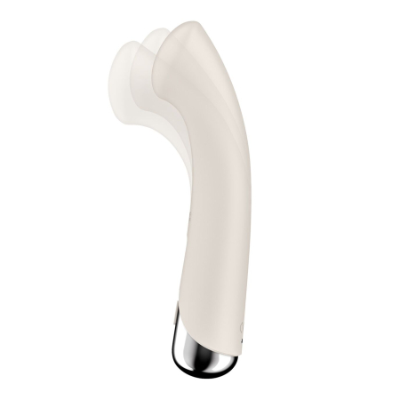 Вібратор з ротацією Satisfyer Spinning G-Spot 1 Beige, плоский майданчик для стимуляції точки G №2